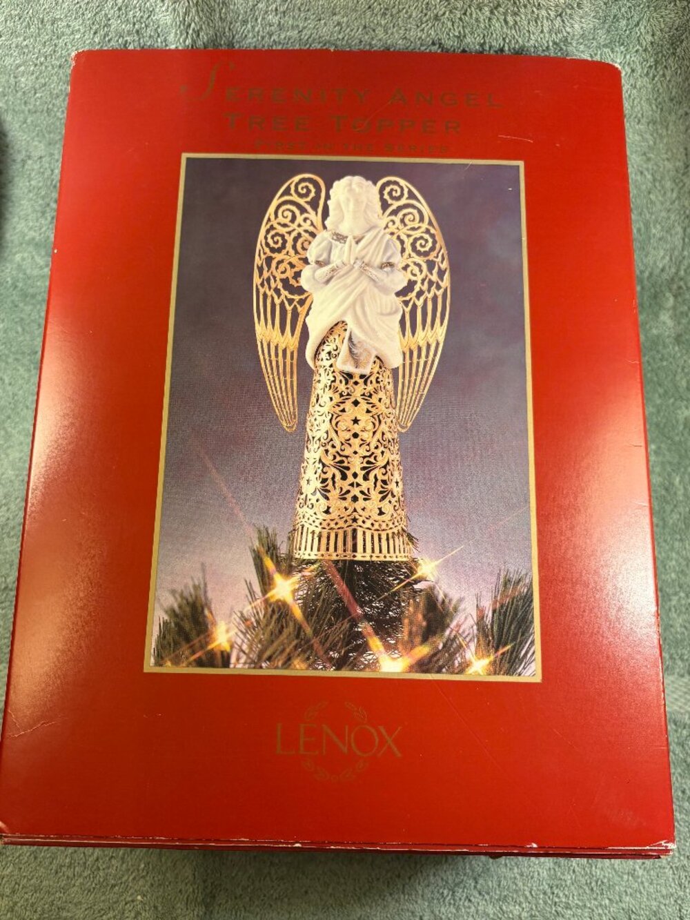 Lenox China Jewels Serenity Angel Tree Topper Porcelain Gold NIB 6027684